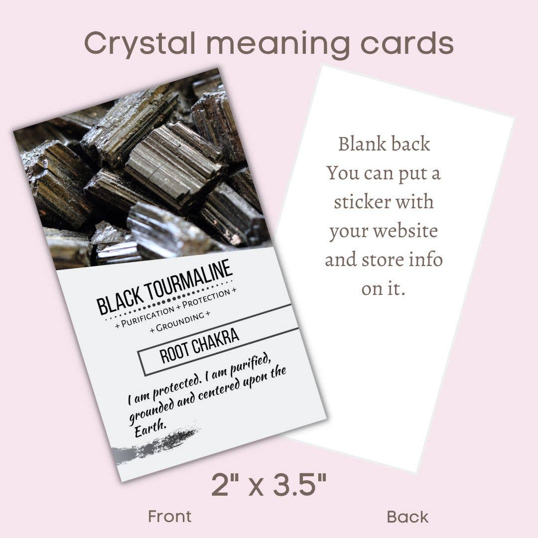 A-B Wholesale Pack of 20 crystal meaning cards (ONE DESIGN): Agate