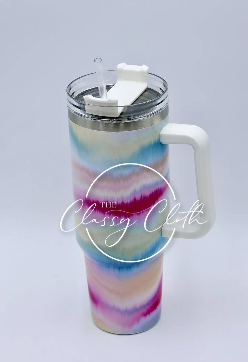 Quencher Tumbler 40 oz - Tie Dye Wave – Candle Queen Candles