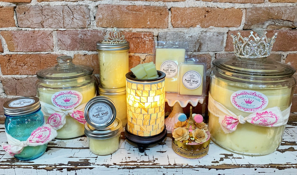 Angel Wings Pint Candle - Candle Queen Candles