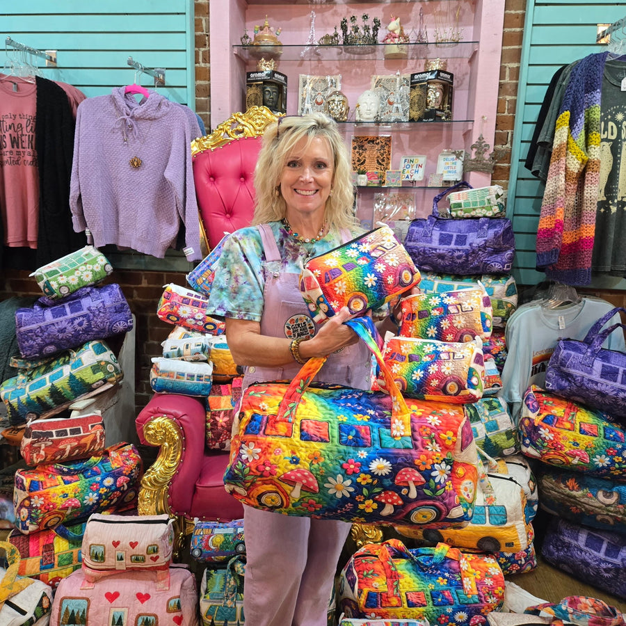 Quilted Totes and makeup bags