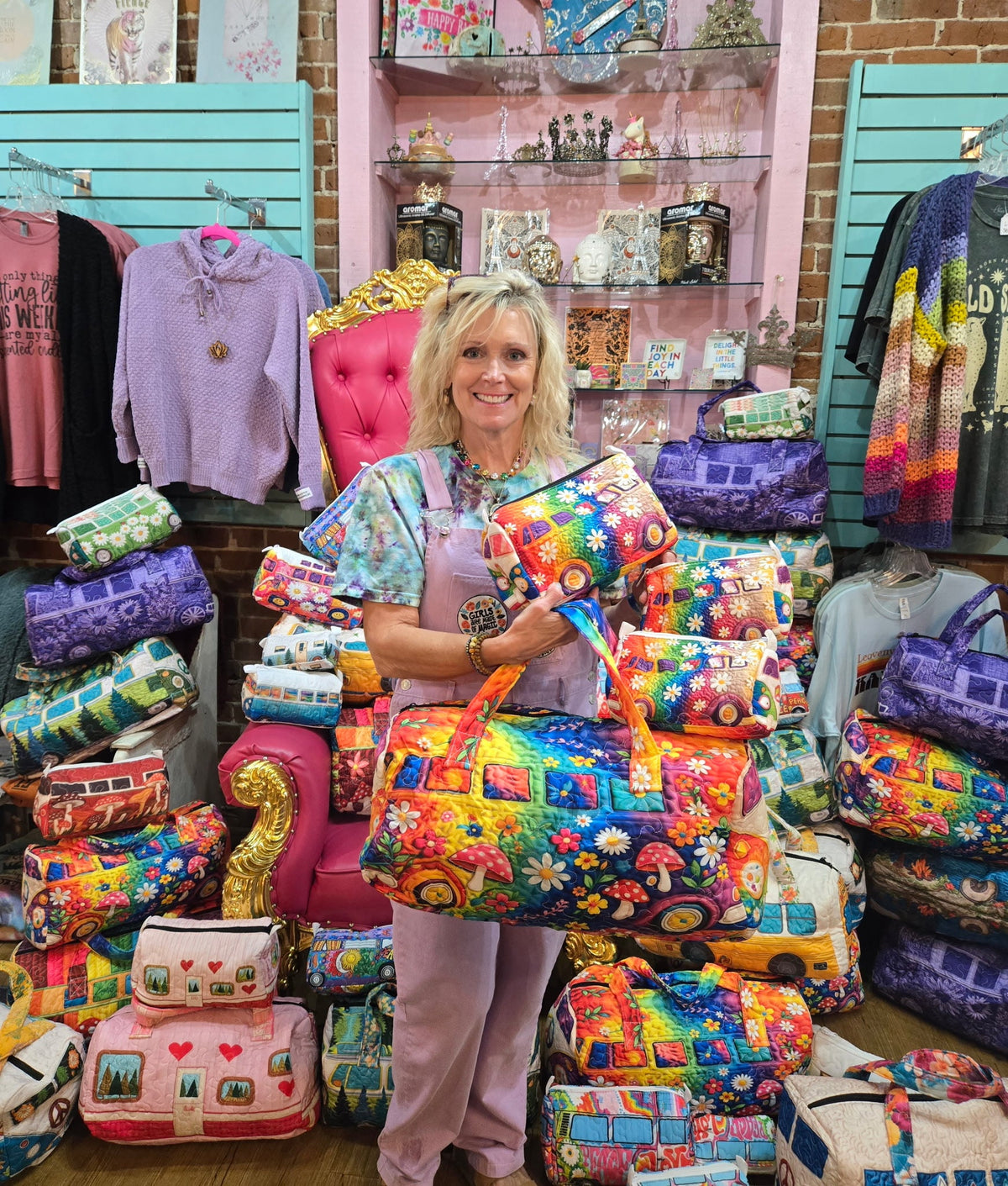 Quilted Totes and makeup bags