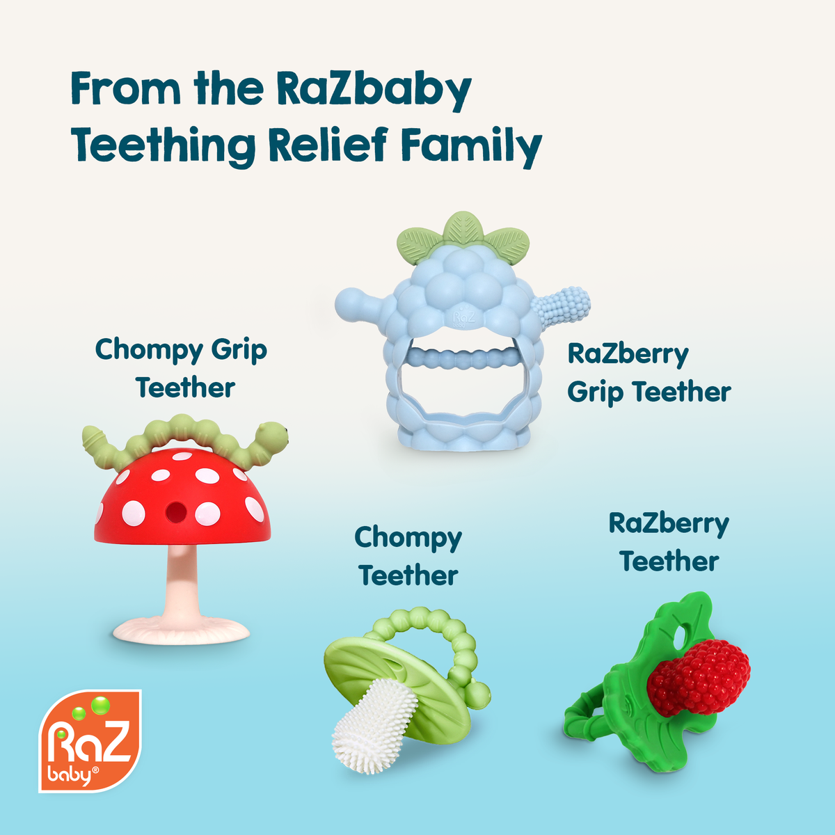 RaZberry Bites Teething Toy - Pink