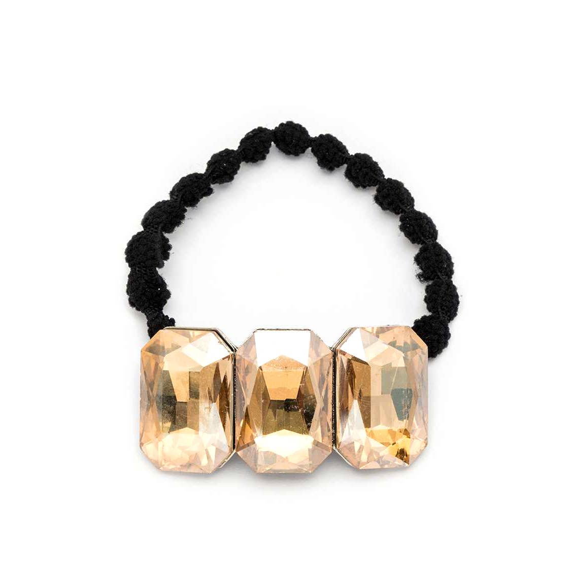 Crystal Bowtie Iconic Crystal Heart Scrunchy Hair Tie: Clear
