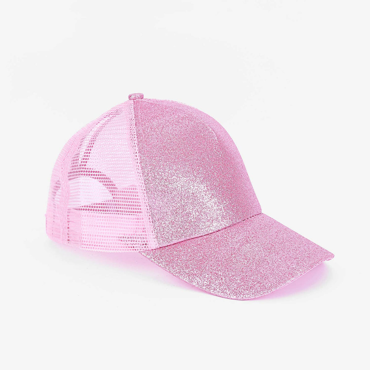 Glitter mesh trucker hat: Deep Pink