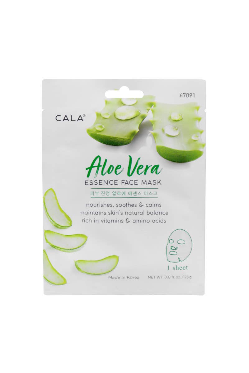 CALA 67091 Aloe Vera Soothing Facial Mask Sheet - 12pc