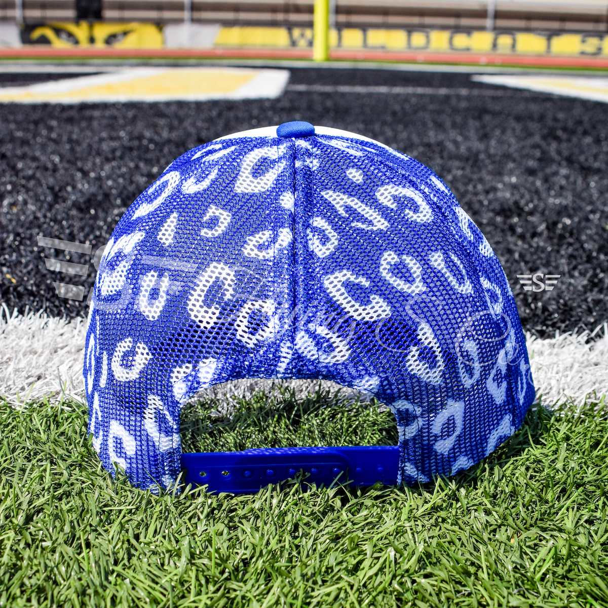 White Front Leopard Magna Pony™ Mesh Foam Trucker Hat: Purple
