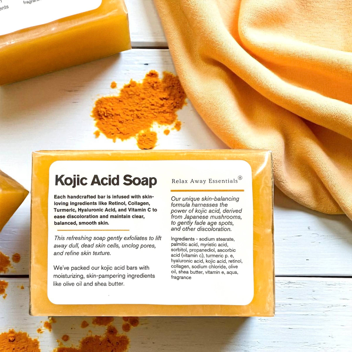 Kojic Acid Bar Soap | Turmeric Brightening Soap