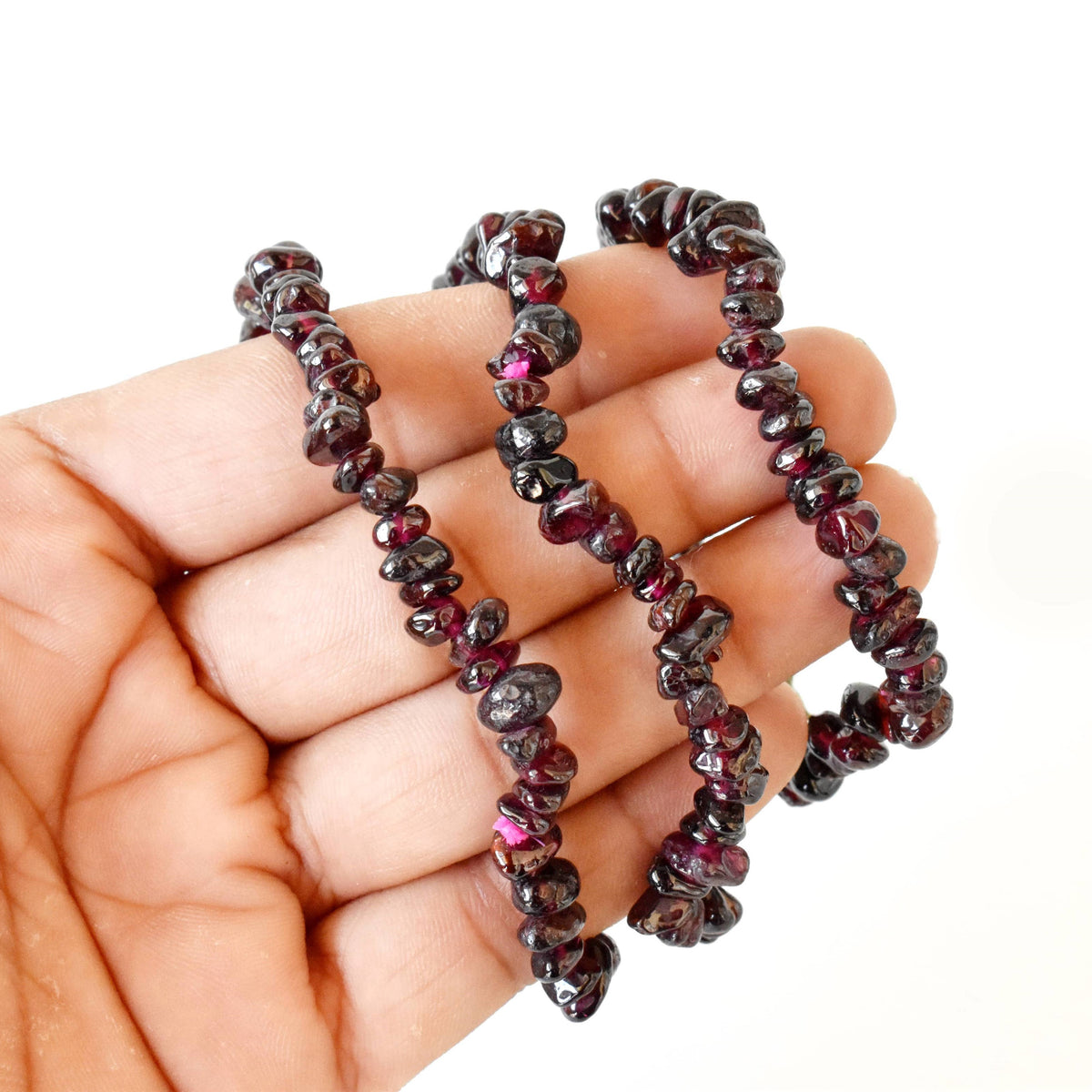 Healing Stone | Garnet | Chip Bracelet | Spiritual Jewelry - Candle Queen Candles