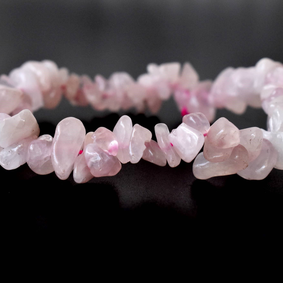 Healing Stone | Rose Quartz | Spiritual Gift | Chip Bracelet - Candle Queen Candles