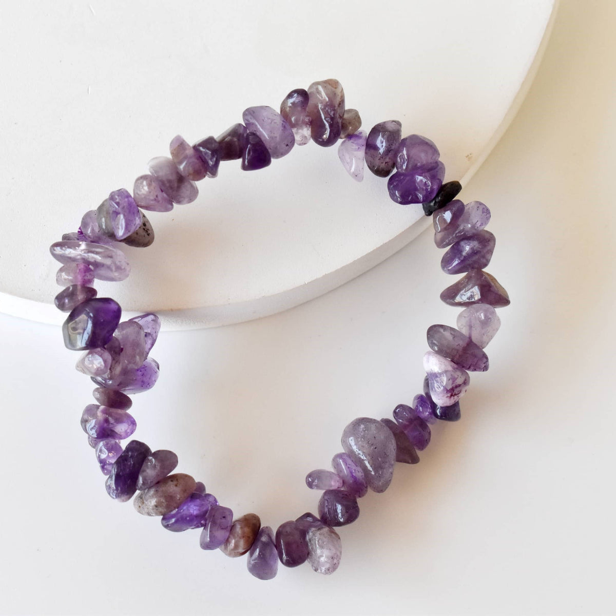 Healing Stones | Amethyst | Chip Bracelet |Spiritual Jewelry - Candle Queen Candles