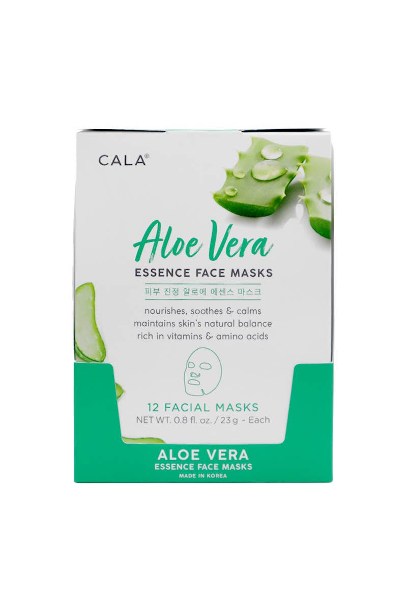 CALA 67091 Aloe Vera Soothing Facial Mask Sheet - 12pc