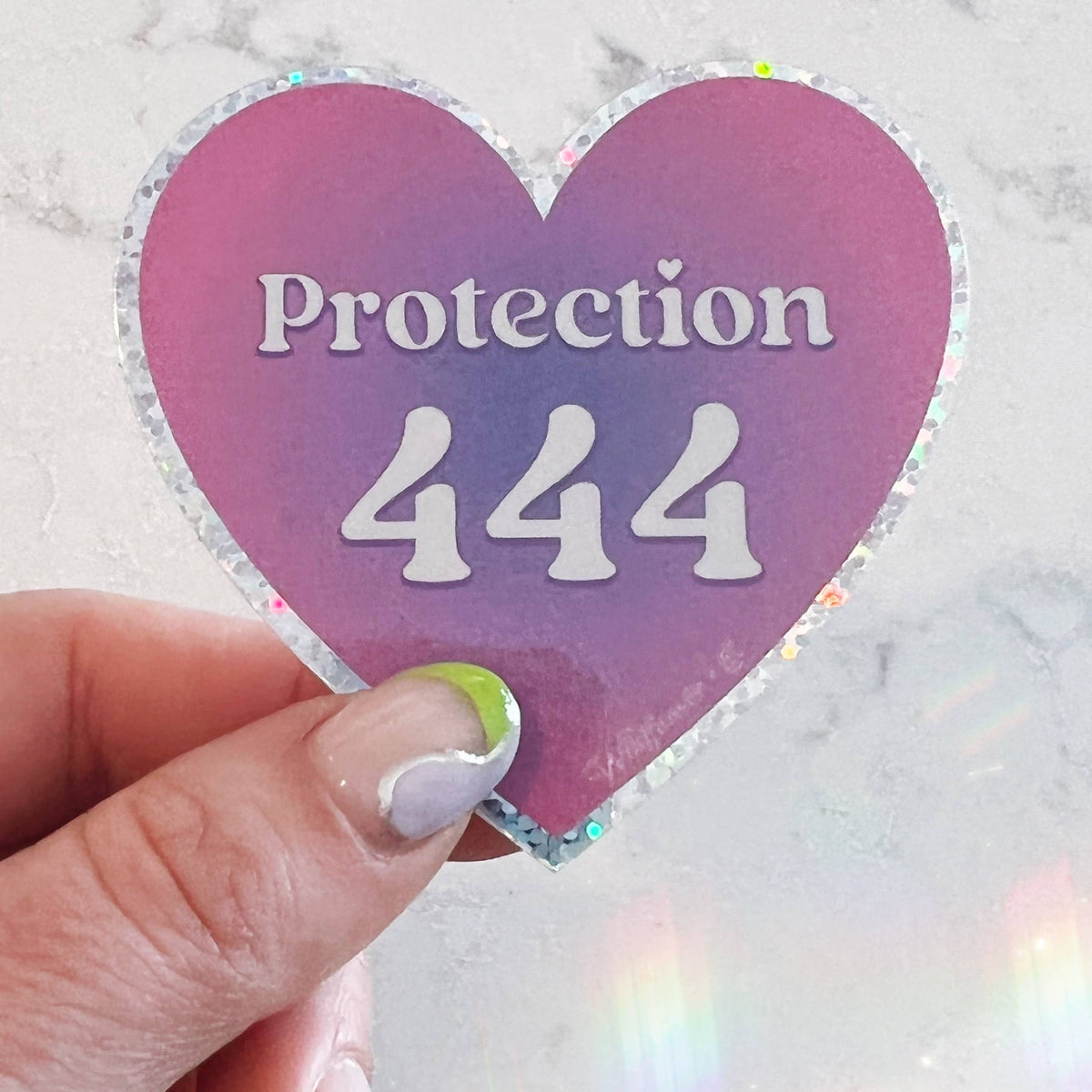 Angel Number Heart Sticker - Manifest Protection Alignment +: 1111 Manifest