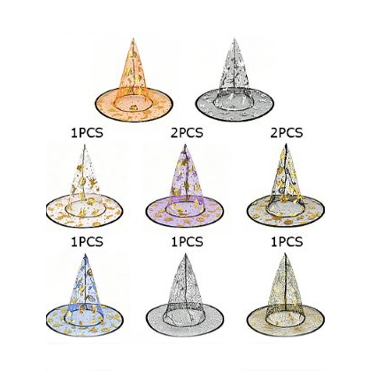 Halloween Theme Witch Hat: MIX COLOR / ONE(12)