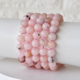 Healing Bracelet | Pink Opal | Gemstone Bracelet: 6mm - Candle Queen Candles