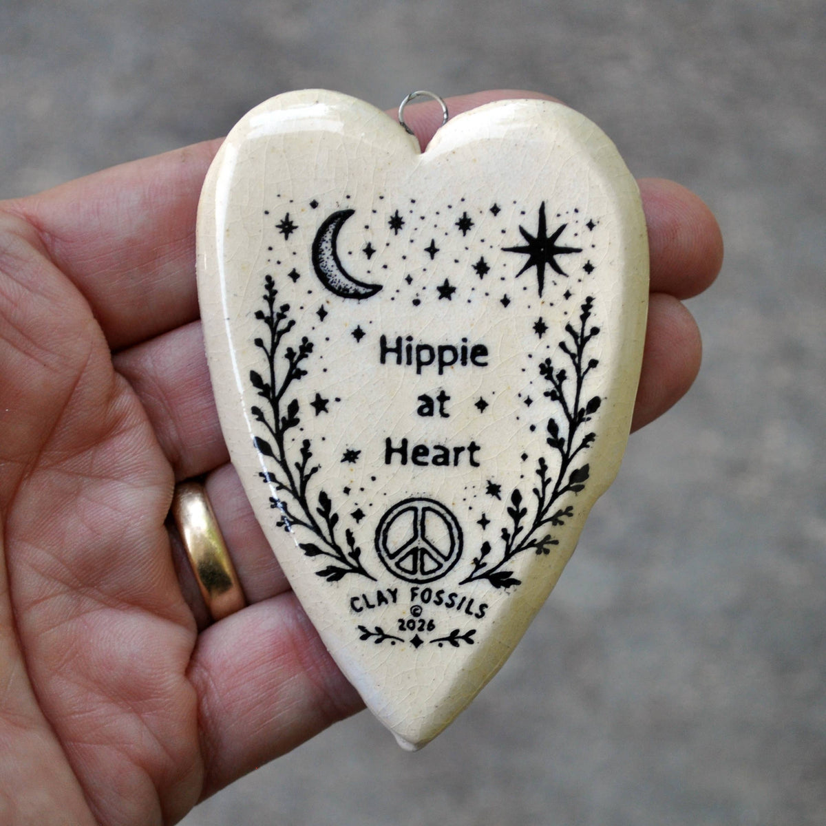 Hippie at Heart, handmade USA, gift, year round keepsake