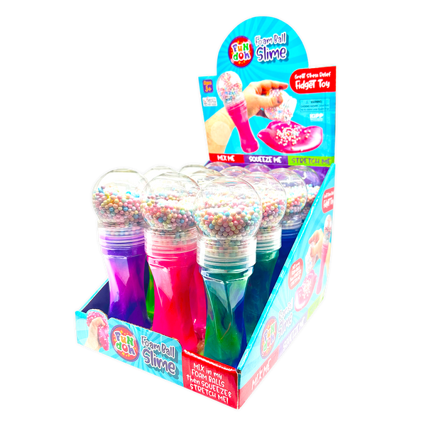 Fun Doh Foam Ball Slime - 12 Piece Display