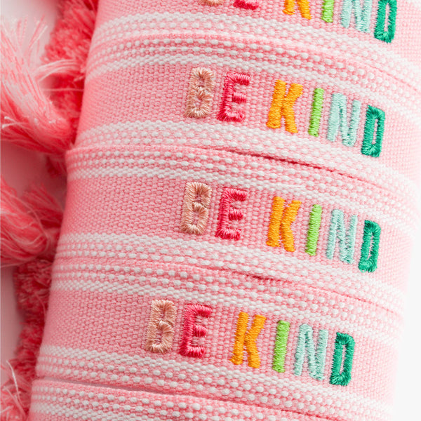 Colorful Embroidered Bracelets: Blush | Be Kind