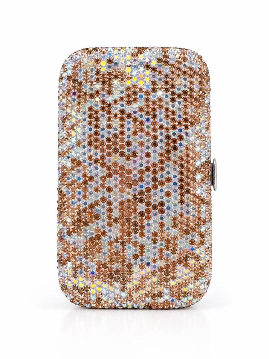 Rhinestone Manicure & Nail Travel Set: Pink
