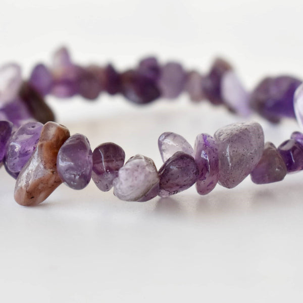 Healing Stones | Amethyst | Chip Bracelet |Spiritual Jewelry - Candle Queen Candles
