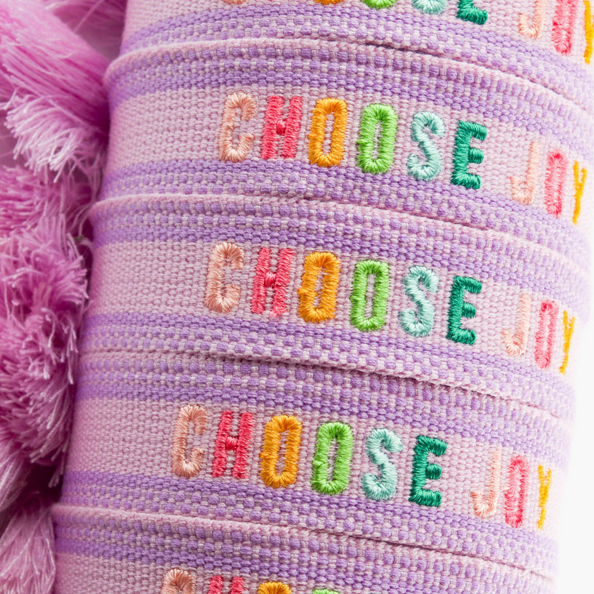 Colorful Embroidered Bracelets: Blush | Be Kind