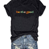 Be the good Letter printed tee: Berry / M - Candle Queen Candles