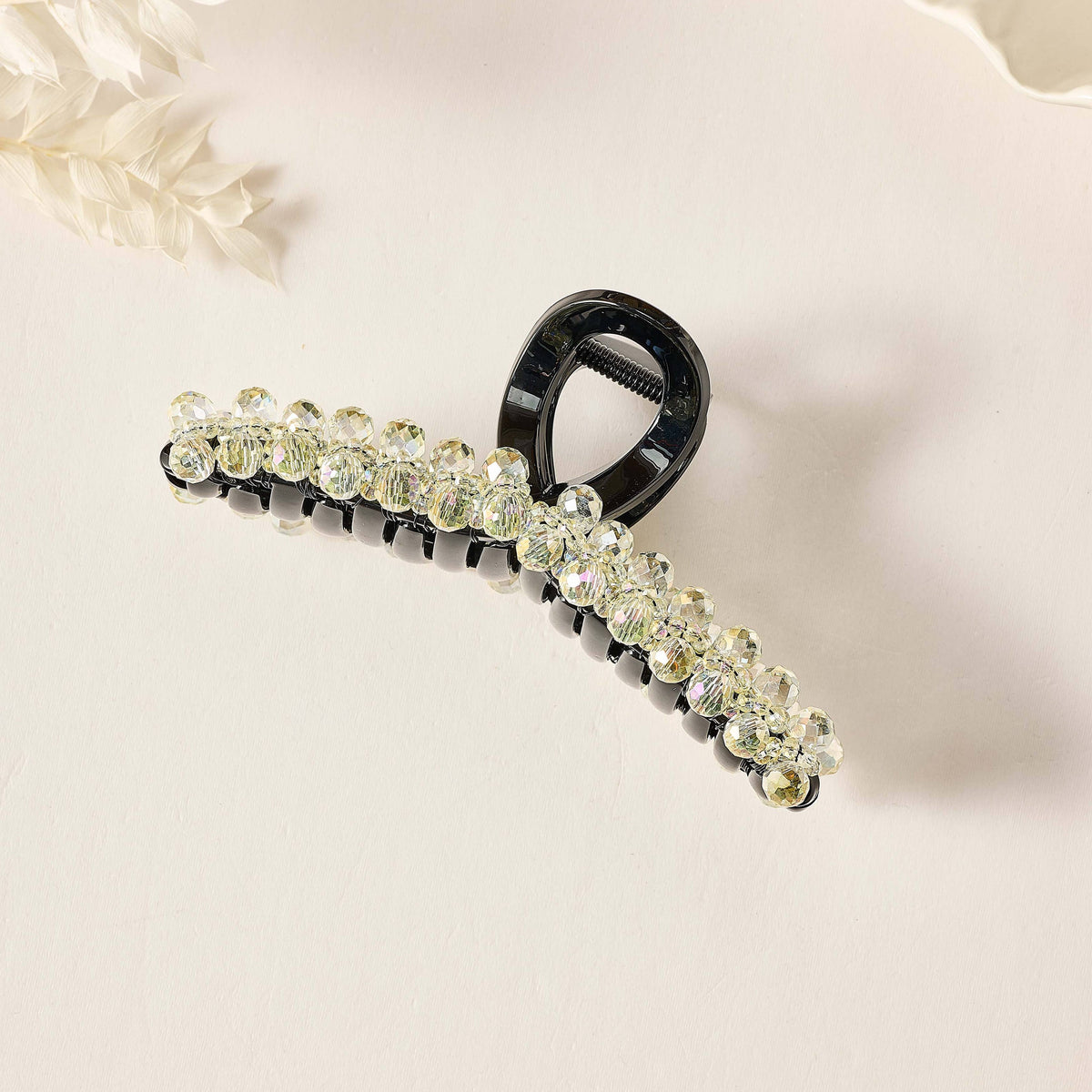 Crystal Acrylic Hair Clip L5194: Black