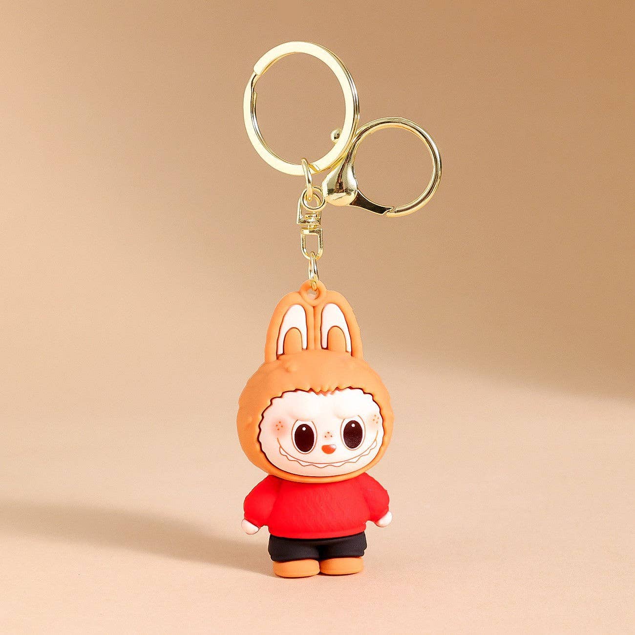 Labubu driving cartoon keychain: Driving-Pink – Candle Queen Candles