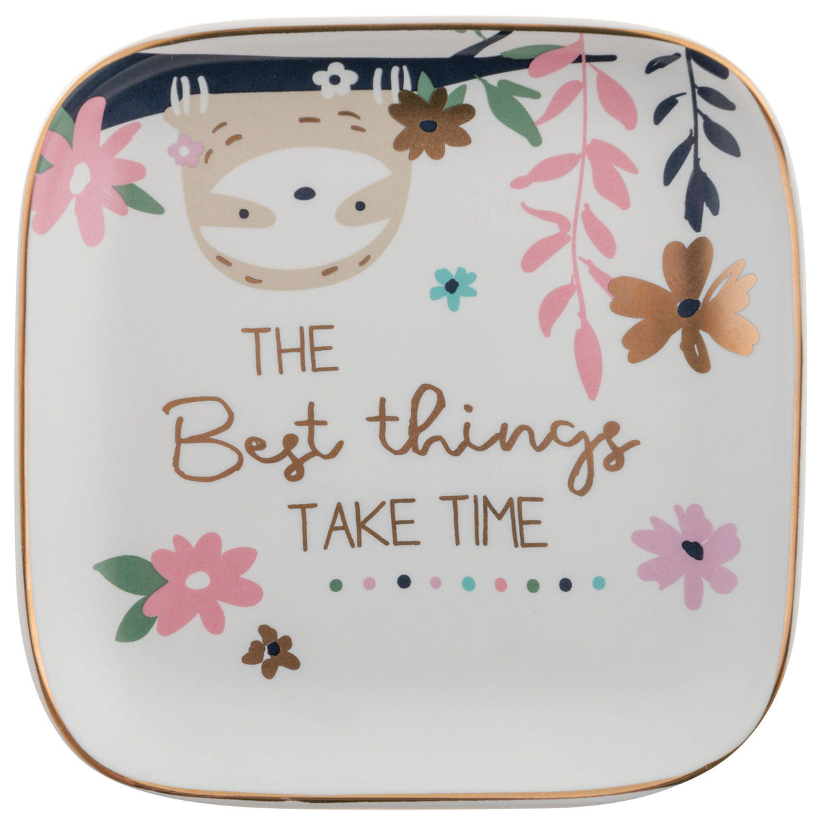 Flora Square Trinket Tray: Large / Sloth