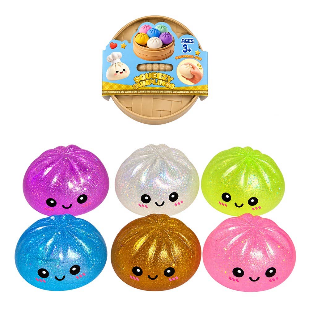 Cute Glitter Dumpling Squishy Stress Relief Ball Toy