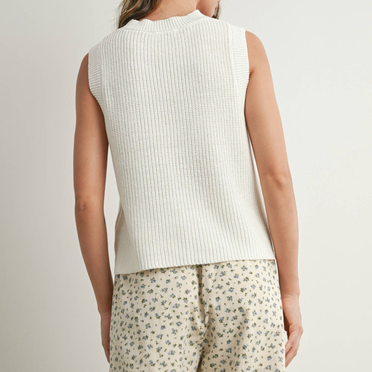 AMERICAN FLAG KNITTED SWEATER SLEEVELESS TOP