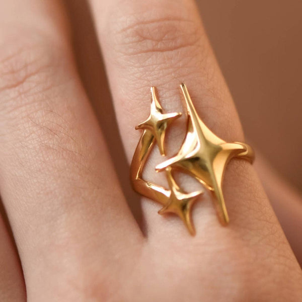 18K Gold Plated Waterproof Stainless Steel Ring
