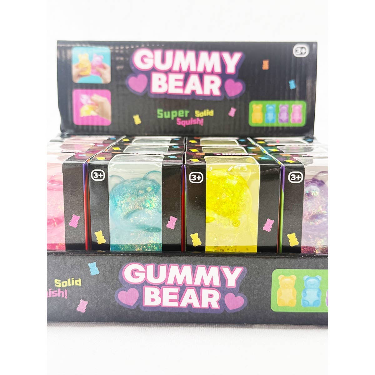 Glittered Gummy Bear Squishy Toy: MIX COLOR / ONE(12)