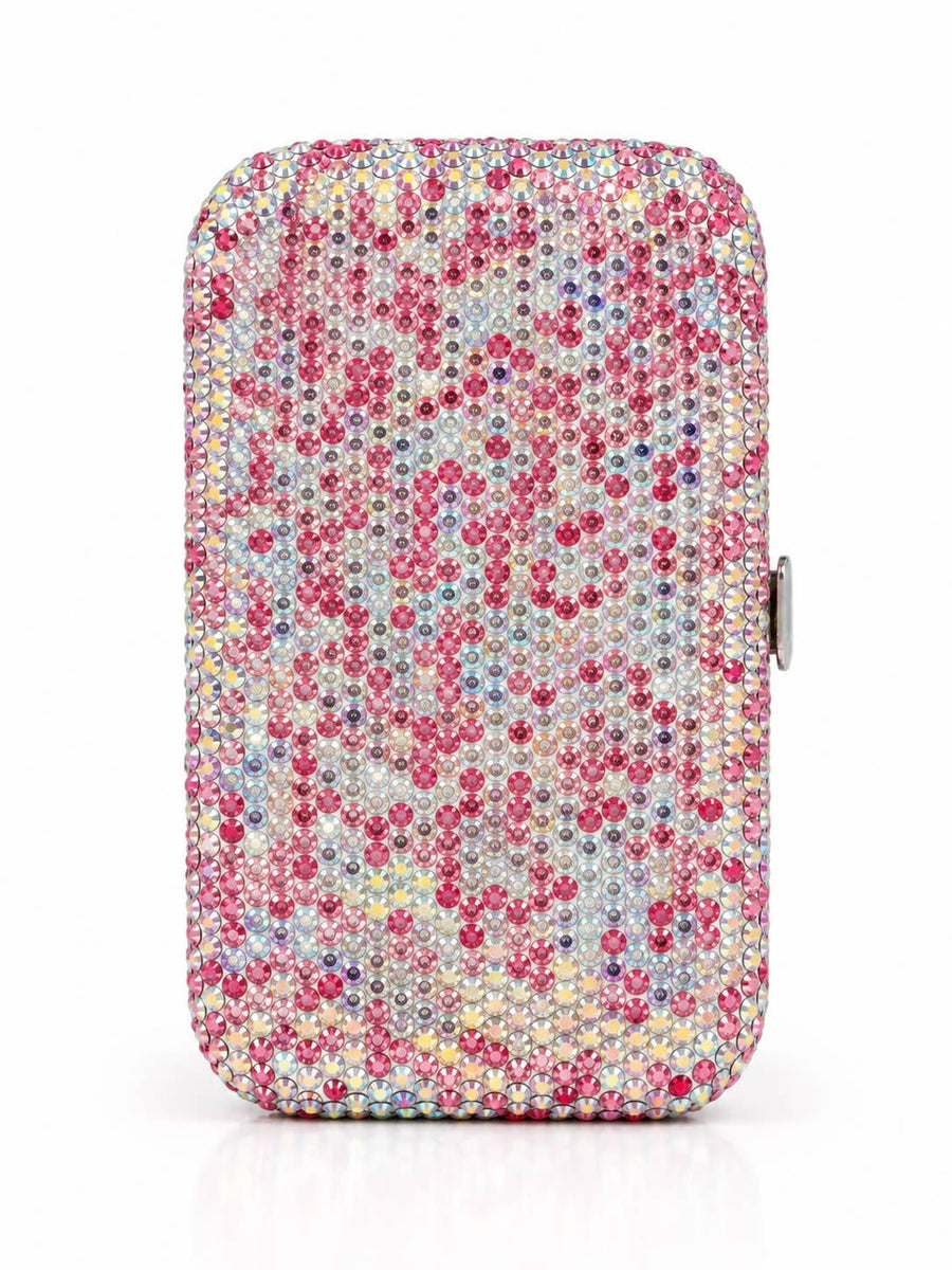 Rhinestone Manicure & Nail Travel Set: Pink Mix