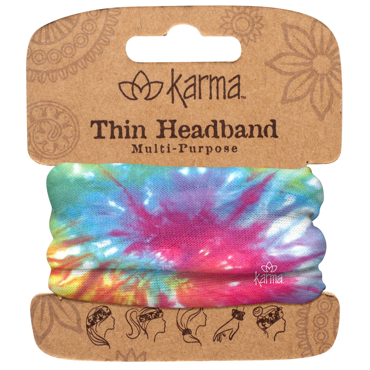 Thin Headband: Lime Floral