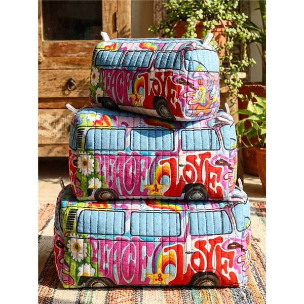 Quilted Makeup Bag organizer in small, medium, or large size