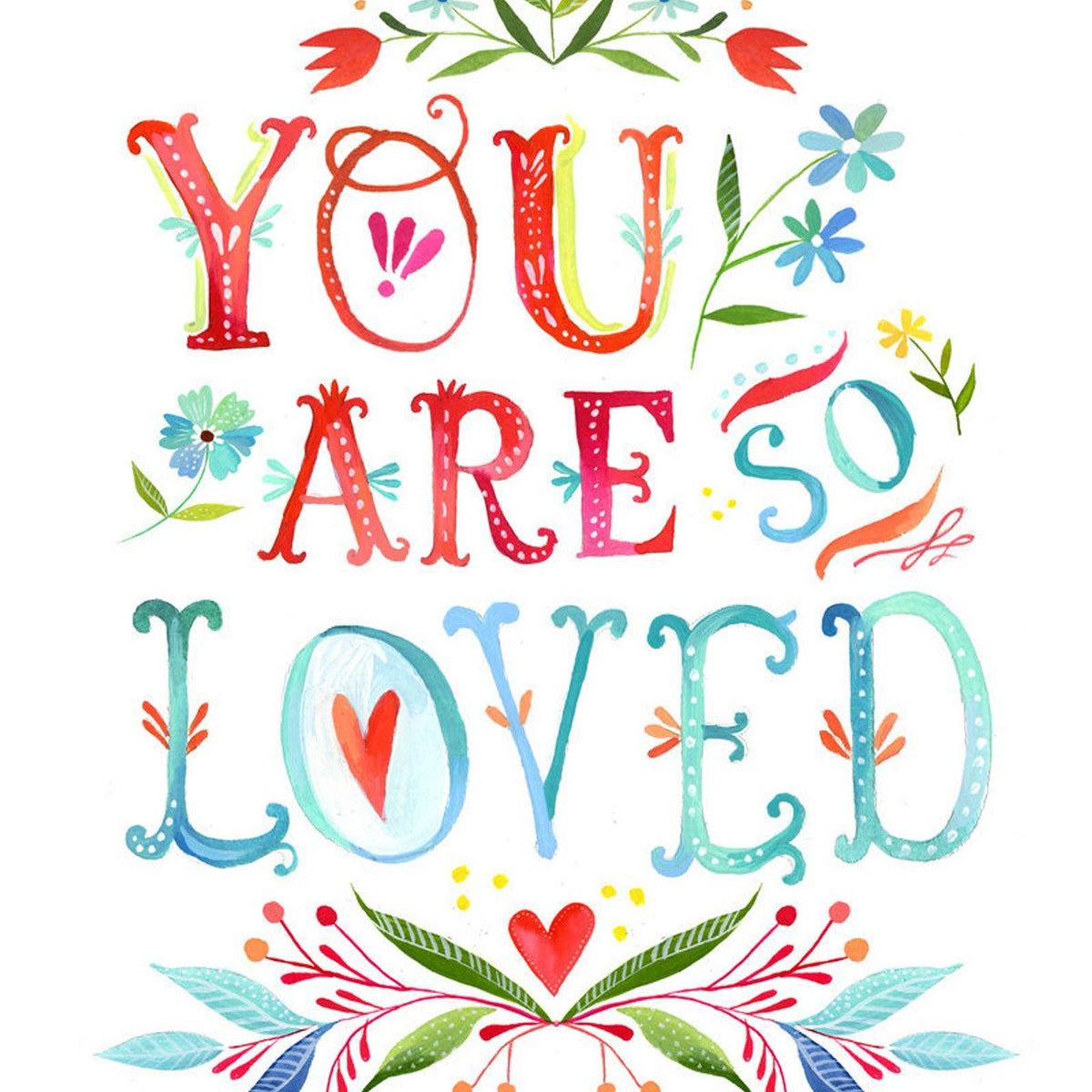 So Loved White Print: 8 x 10