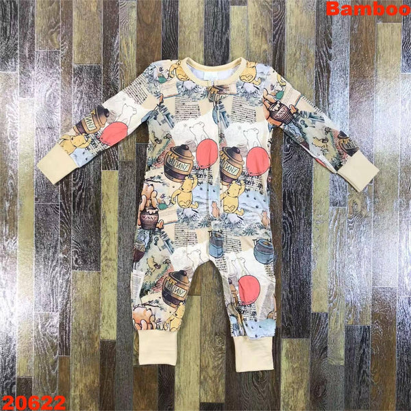 Silly Old Bear Long Sleeve Bamboo Zippie: 18-24m