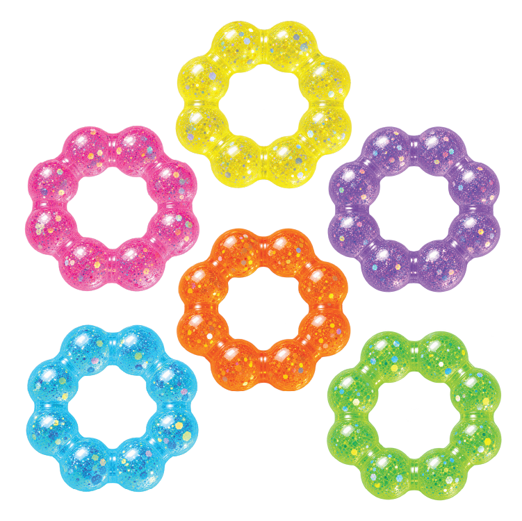 Fun Doh Squishy Sparkle Glitter Sensory Bracelet- 12/Display: Wholesale Price