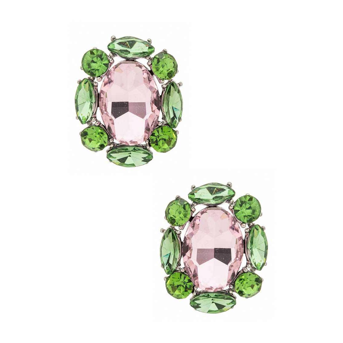 Crystal Iconic Earrings: Gold/Iridescent