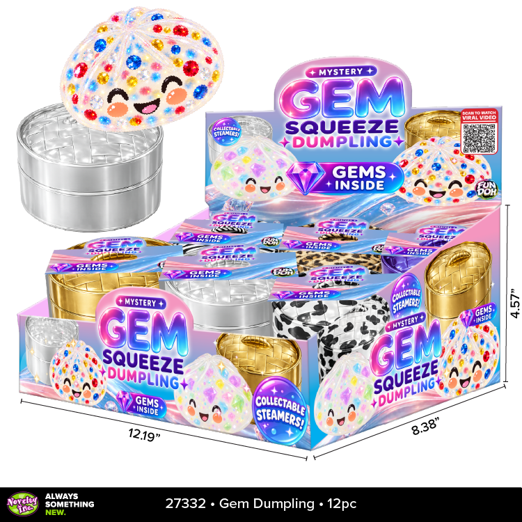 Fun Doh Mystery Gem Filled Squishy Dumpling Toy-1pc
