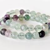 Healing Bracelet | Multi Fluorite | Gemstone Bracelet: 8mm - Candle Queen Candles