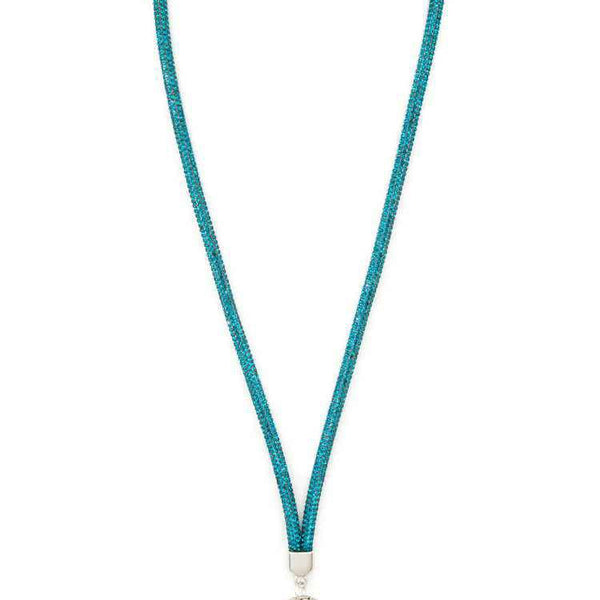 Rhinestone Sparkle Landyard: Teal