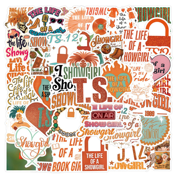 55Pcs Showgirl Waterproof Sticker