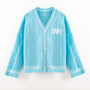 Swiftie blue knitted sweater cardigan