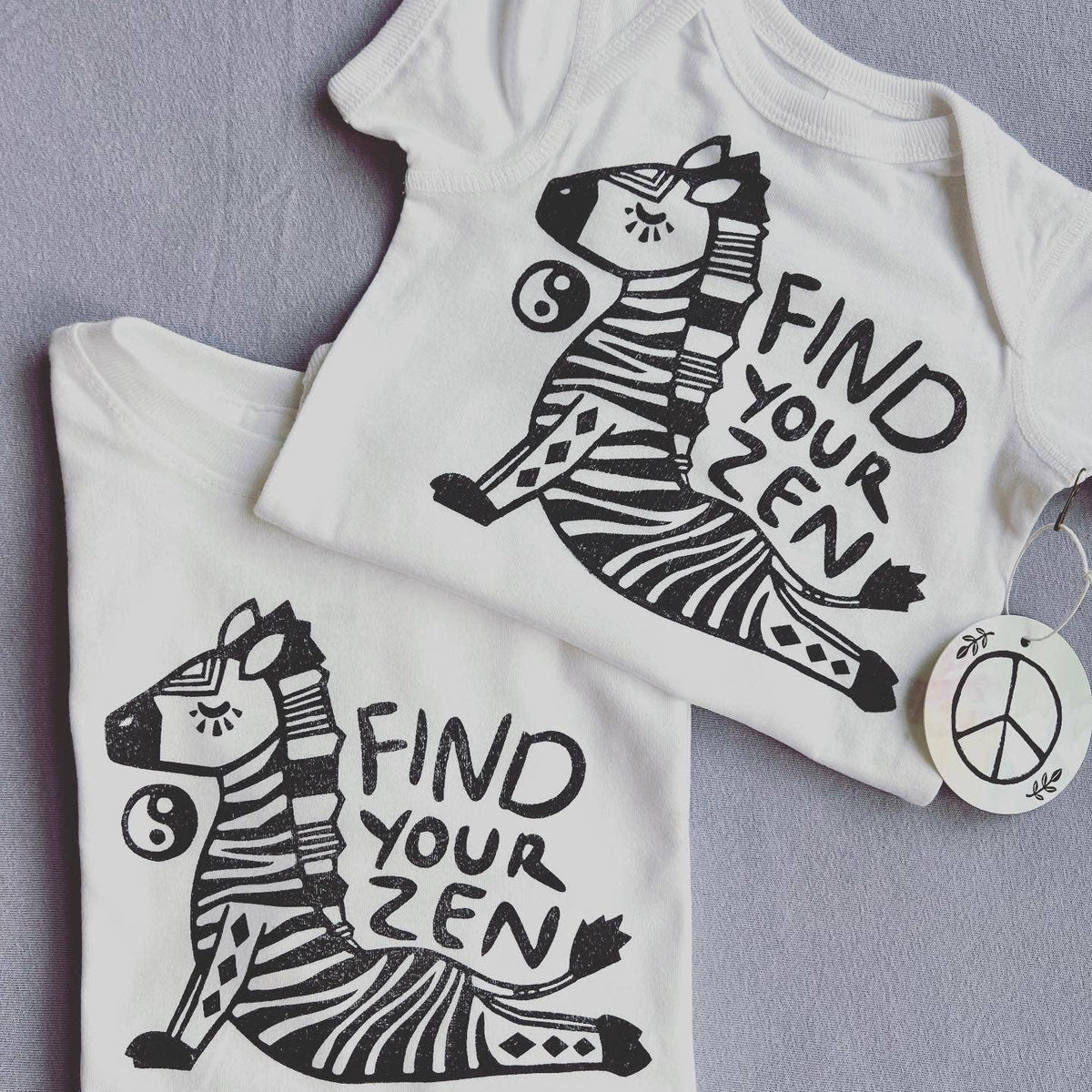 Zen Zebra Baby Onesie