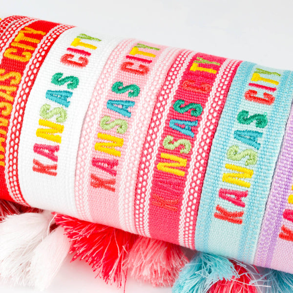 Kansas City Embroidered Bracelets