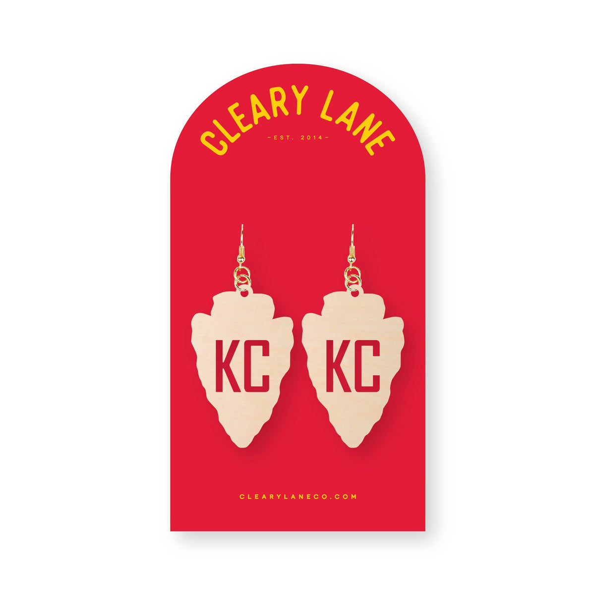 Kansas City KC Arrowhead Dangle Earrings