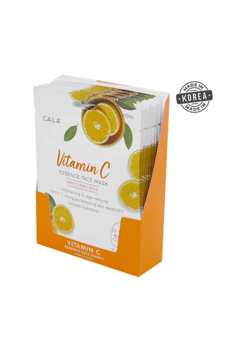 CALA 67094 Vitamin C Brightening Facial Mask Sheet - 12pcs