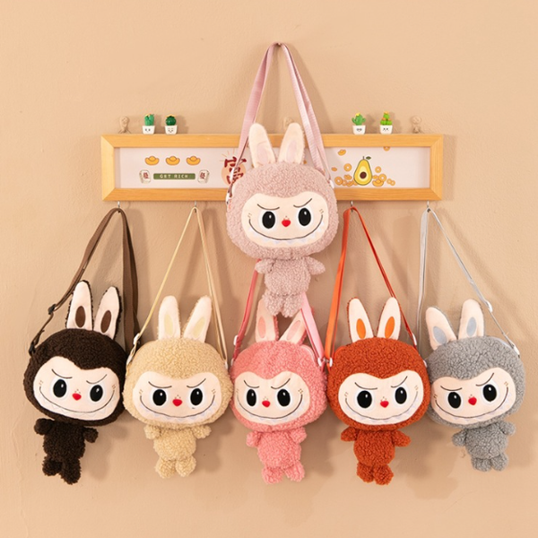 Cute labubu Coin Purse crossbody Bag for kids: Pink