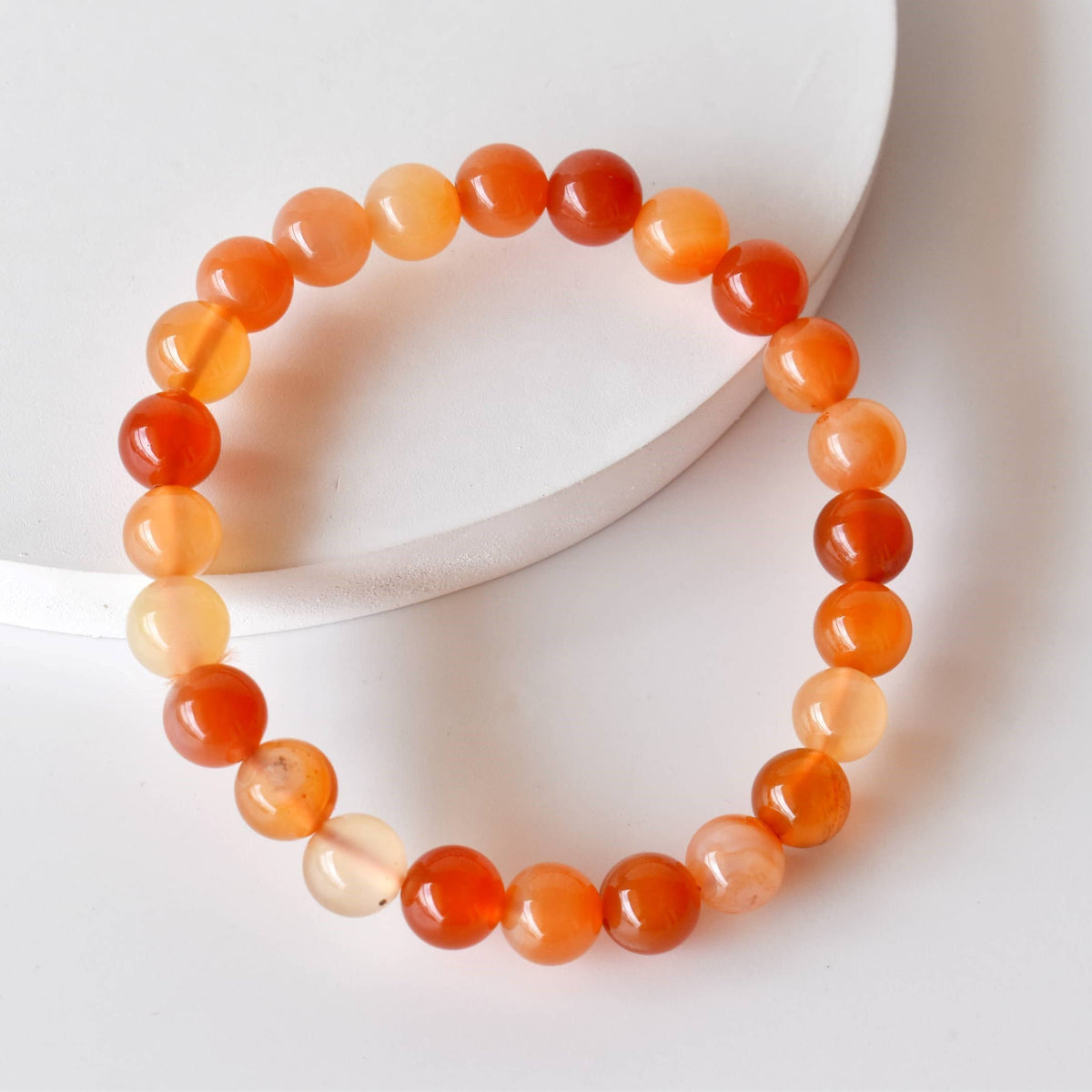Healing Bracelet | Carnelian | Gemstone Bracelet: 6mm - Candle Queen Candles